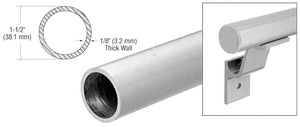 CRL Dark Bronze 1-1/2" Diameter Pipe Rail Tubing