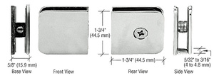 CRL Polished Nickel Traditional Style Fixed Panel U-Clamp