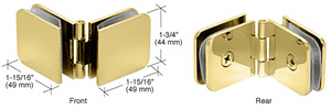CRL Polished Brass Adjustable Glass-to-Glass Clamp