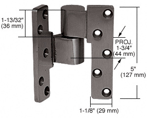 CRL Dark Bronze 3/4" Offset Intermediate Left Hand Pivot