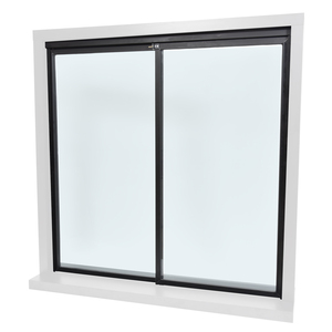 CRL Daisy Duranodic Bronze Factory Glazed with 1/4" Tempered Glass Pass-Thru Assembly 48" Width 48" Height
