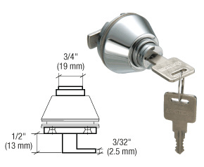 CRL Satin Chrome Sliding Door Lock