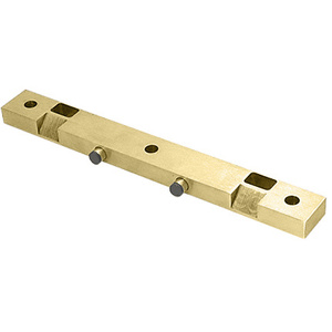 CRL Satin Brass Door Stop/Strike for Double Patch Doors