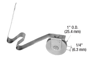 CRL 1" Steel Ball Bearing Sliding Screen Door Spring Tension Roller