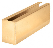 CRL Satin Brass 12" Welded End Cladding for B5A Series Surfacemate® Base Shoe