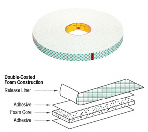 CRL 1/32" x 1" x 216' 3M® Scotch Mount Foam Tape