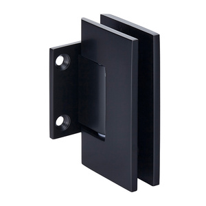 CRL Matte Black Geneva 074 Series Wall Mount Short Back Plate Hinge