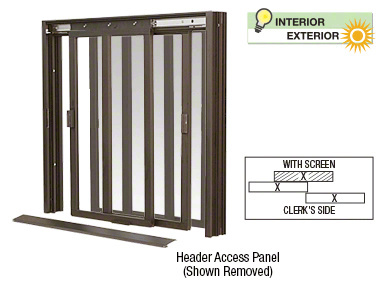 CRL Duranodic Bronze DW Series Manual Deluxe Sliding Service Window XX with Screen