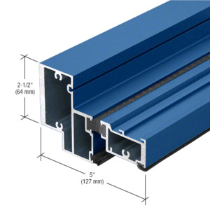 CRL-U.S. Aluminum Transom Header Bar for Surface Closers, Thermally Improved, Custom Paint, 24'-2"