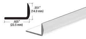 CRL-U.S. Aluminum A20033 Black Anodized 'L' Angle, 2-7/8 x 7/8 x 1/8 -  21'-2 Stock Length