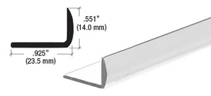 CRL Satin Anodized 1/2" Aluminum Rounded Face Angle Extrusion