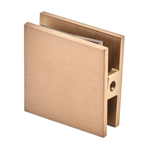 Brushed Bronze 2" x 2" (51 x 51 mm) Wall Mount Designer Series Glass Clip