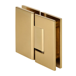 CRL Polished Brass Geneva 380 Series Adjustable 180 Degree Glass-to-Glass Hinge