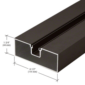 CRL-U.S. Aluminum Center Hung Hollow Door Jamb, Bronze Black Anodized - 24'-2"