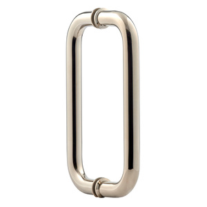 Polished Nickel 8" Standard Tubular Back to Back Handles with Washers