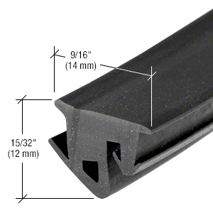 CRL-U.S. Aluminum Black 9/16" EPDM Storefront Gasket - 250'