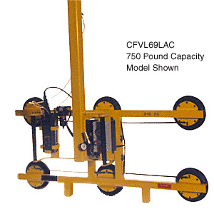 CRL Wood's Powr-Grip® AC Powered C-Frame Vertical Lifter 4-Cup Vacuum Lifter 500 Series