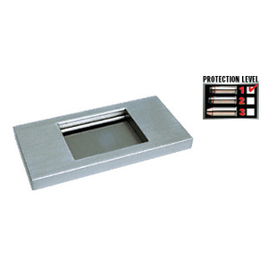 CRL Brushed Stainless Custom Size Deep Non-Ricochet Level 1 Protection Stainless Steel Shelf with Deal Tray