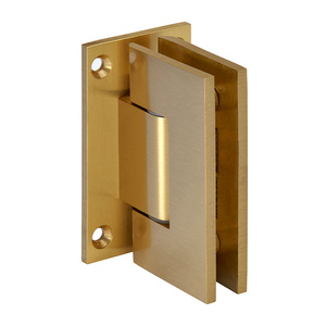 CRL Satin Brass Geneva 337 Series Adjustable Wall Mount Full Back Plate Hinge