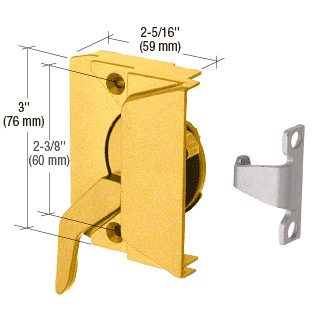 CRL Gold Right Hand Casement Window Lock with 2-3/8