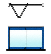 CRL Custom Color 2-Panel Overhead Track Bi-Fold Door Configuration