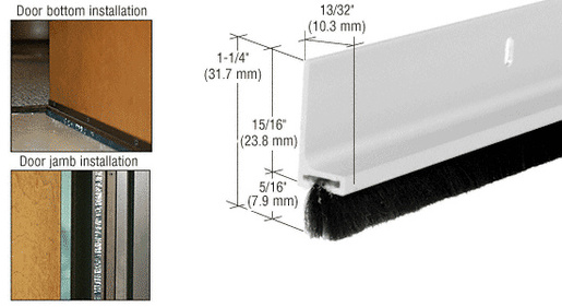 CRL Satin Anodized Finned Door Sweep - 144