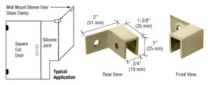 CRL Brushed Bronze Right Hand "Sleeve Over" Wall Mount Glass Clamp