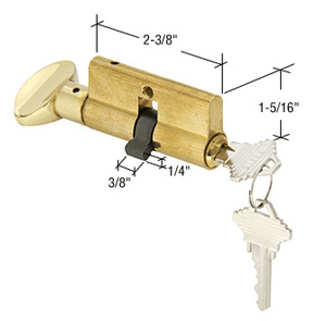 CRL Screen and Storm Door Key Cylinder with Thumbturn with Schlage® Keyway