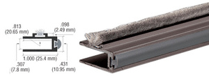 CRL Duranodic Bronze Anodized Deep Channel Dust Proof Rail with Bumper