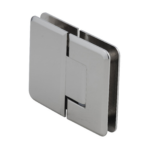 CRL Polished Nickel Pinnacle 180 Series 180 Degree Glass-to-Glass Standard Hinge