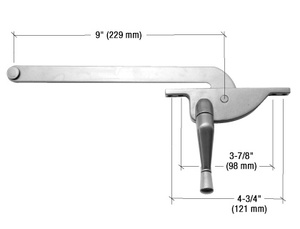 CRL Aluminum 9" Right Hand Teardrop Series Casement Window Operator