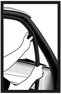 CRL Ford 1986-95 Aerostar Drivers Side and Passengers Side Door Seal Weatherstrip - 2 Piece Kit