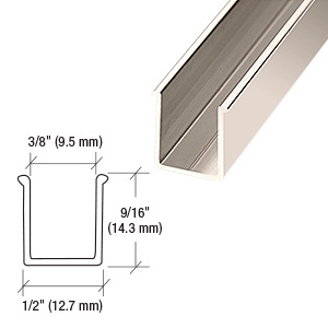 CRL Polished Nickel 72" Snap-In Filler Insert for Shower Door Header