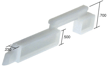 CRL Left Hand Slide Bolt - .230" Width; .700" Height - 20/Pk
