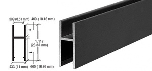 CRL Flat Black Aluminum MC610 H-Bar