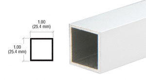 CRL Brite Anodized 1" Square Tube Extrusion