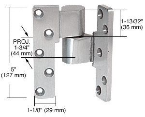 CRL Aluminum 3/4" Offset Intermediate Right Hand Pivot