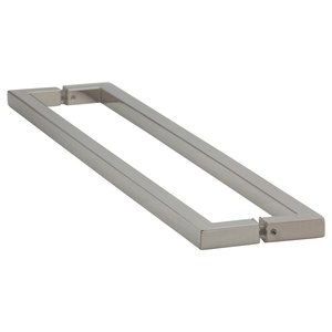 Brushed Nickel 24" Square Series Back to Back Towel Bars