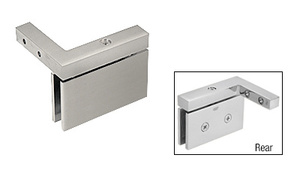 CRL Brushed Nickel Cardiff Senior Wall Mount Offset Back Plate Hinge