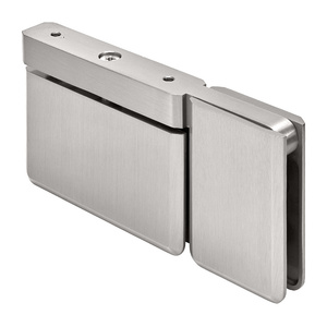 CRL Brushed Nickel Top or Bottom Mount Senior Prima Pivot Hinge with Attached U-Clamp