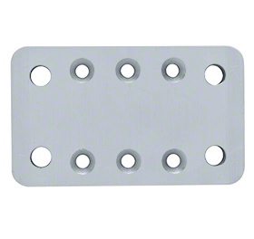 Silver Metallic 3" x 5" Square Base Plate