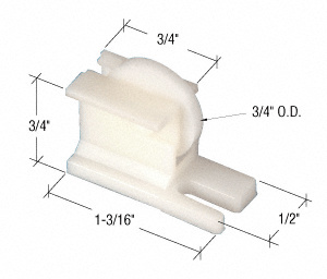 CRL 3/4" Nylon Sliding Screen Door Bottom Roller for Howard Doors