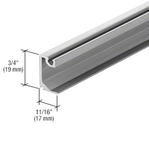 CRL-U.S. Aluminum Glass Stop for 1/4" Glass, Clear Anodized - 21'-2"