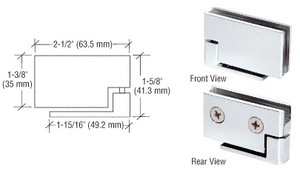 CRL Chrome Surface Mount Cabinet Pivot Hinges