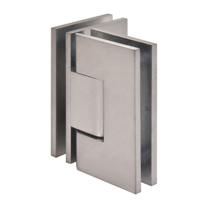 CRL Brushed Chrome Vienna 092 Series 90 Degree Glass-to-Glass Hinge