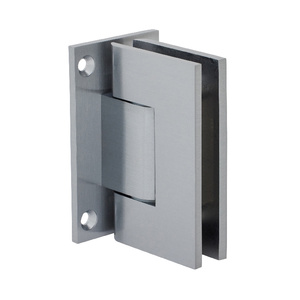 CRL Brushed Satin Chrome Geneva 337 Series Adjustable Wall Mount Full Back Plate Hinge
