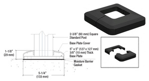 CRL Matte Black Base Plate Cover