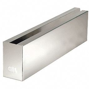 CRL 316 Polished Stainless 12" Welded End Cladding for B6S Series Square Base Shoe