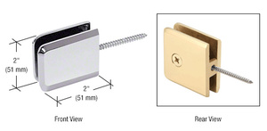 CRL Chrome Square Beveled Wall Mount Movable Transom Clamp