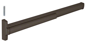 CRL 48" Jackson® Model 2086 Concealed Vertical Rod Panic Exit Device Left Hand Reverse Bevel Fits 4/0 x 7/0 Door Dark Bronze Finish